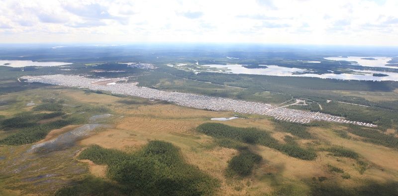 Pudasjärven Suviseurat järjestetään vuonna 2024 samalla paikalla kuin vuonna 2013, jolloin kuva on otettu.